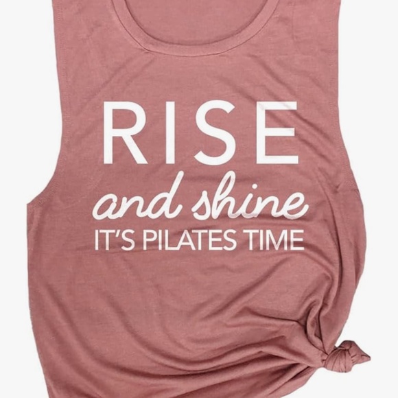 Spunky Pineapple Pilates Muscle Tank Mauve L - Picture 2 of 7